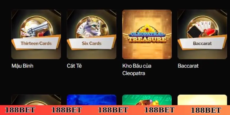 Game bài 188Bet luôn tạo nên sức hút lớn trên thị trường